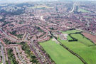 Aerial view of Gleadless area. Includes Charnock Hall Primary School, Carterhall Lane, right. Arnold Avenue and Charnock Wood Road, in foreground. Charnock Dale Road, centre