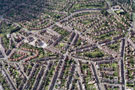 Aerial view of Hillsborough area. Malin Bridge Primary School, Dykes Lane, Rippon Crescent, Rippon Road, left. Oakland Road, Portsea Road and Findon Street, centre. Dykes Hall Road, right