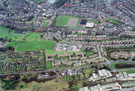 Aerial view of Grimesthorpe area. Whiteways Middle School, centre. Grimesthorpe Road, foreground. Prominent roads include Earl Marshal Road, Margate Drive and Whiteways Road. Earl Marshal Campus, centre, in background