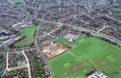 Aerial view of Ecclesfield area. Monteney Middle School and construction on Monteney Nursery First School, centre. Prominent roads include Monteney Road and Monteney Crescent, left. Wordsworth Avenue, right