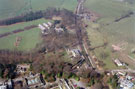 Aerial view of Thornbridge. Monsal Trail, right