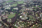 Aerial view of Broomhill and Endcliffe area. Fulwood Road, centre including the Halls of Residence and Tapton Secondary School. Endcliffe Vale Road, Endcliffe Hall Avenue and Endcliffe Grove Avenue in foreground
