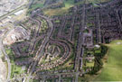 Aerial view of Wybourn area. Maltravers Road and Maltravers Crescent, centre. Manor Oaks Road including Wybourn Primary School, right. Whites Lane in foreground