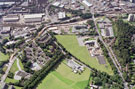 Aerial view of Norfolk Park area. Talbot School, Norfolk Park Road, centre. All Saints Comprehensive School and Castle College, Granville Road, right. Park Grange Road, left