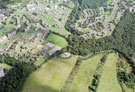 Aerial view of Gleadless Valley area. Carr Wood, left, Leeshall Wood, centre, right. Bankwood Primary School, Bankwood Close, centre. Prominent roads include Blackstock Road and Bankwood Road.