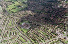 Aerial view of Southey Green/Parson Cross area. Southey Green Primary School, centre. Prominent roads in foreground include Falstaff Road, Symons Crescent, Falstaff Crescent, Launce Road, Southey Green Road and Crowder Avenue