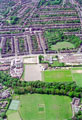 Aerial view of Hillsborough area. Niagara Sports Ground, Middlewood Road in foreground. Roads in centre include Overton Road, Harris Road, Marion Road and Darwin Road