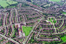 Aerial view of Woodthorpe area. Woodthorpe Primary School, Woodthorpe Road, bottom, left. Woodland Avenue and Chadwick Road, centre. Prominent roads on right include Holbrook Road, Kilvington Avenue and Harthill Road