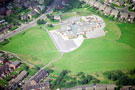 Aerial view of Brunswick Primary School, Station Road, Woodhouse. Rodger Road in background