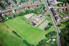 Aerial view of Woodhouse West Primary School showing Coisley Hill/Sheffield Road (right), Southsea Road and Wolvererly Road (top) and Ashwell Road (right)