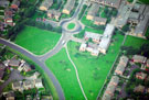 Aerial view of Halfway Middle School, top, right. Streetfields and Halfway Centre, centre. Auckland Way, left, foreground.