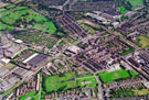 Aerial view of Darnall area. Greenland Road, bottom left to centre. Darnall Cemetery in foreground. Darnall Road and Staniforth Road, right