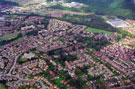 Aerial view of Chapeltown area. Prominent roads in foreground (from left to right) include Sherburn Gate, Smithy Carr Avenue, Housley Park, Moorwoods Avenue and Green Head Lane