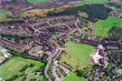 Aerial view of Wincobank area. Shiregreen Primary and Secondary School, Bracken Road, right. Shiregreen Lane and Shiregreen Cemetery in foreground.