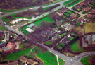 Aerial view of Halfway First School, Station Road, Mosborough. Rotherham Road North in background
