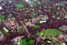 Aerial view of Fulwood Road, Endcliffe area. Ranmoor House (University of Sheffield), left. Thornbury Hospital, foreground, left. St Marie's RC School, centre. Oakbrook School of Notre Dame, bottom right