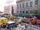 Regeneration Works in Tudor Square with The Lyceum Theatre right and Crucible Theatre left