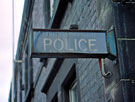 Police sign, Woodseats police station, No. 699 Chesterfield Road 