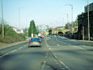 View: w01236 Sheaf Street looking towards the Canal Basin with Effingham Street Gas Works gas holder in the background