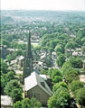 Elevated view of St. Mark C. of E. Church and Broomfield Road from Hallamshire Hospital