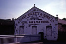 Gable End of Alfred Beckett and Sons, Brooklyn Works, steel saw and file works, Ball Street, Summer 1981