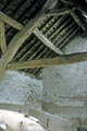 Interior of Upper Cruck Barn, Onesacre, Oughtibridge from the West 