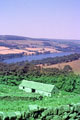 Cruck Barn 300 yards west of, Hoyles Farm, Bradfield looking towards Dale Dyke Reservoir, summer 1976