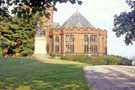 View: w01822 Ebenezer Elliott Statue, Weston Park, Western Bank with the Edgar Allen Library, Univesity of Sheffield in the background