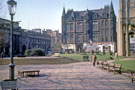 Gladstone Buildings, No. 1 St. James Row from the forecourt of Cathedral Church of SS Peter and Paul looking towards Midland Bank,  Church Street (left)