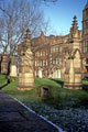 View from Cathedral Precinct with James Montgomery Statue and East Parade in the background