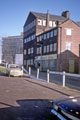  P. Davy, heating engineer, No. 13, Eyre Lane and No. 36 Howard Street with Sheffield Polytechnic later Owen Building, Hallam University in the background