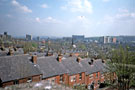 Panoramic view of Sheffield looking South East from No. 275, Glossop Road with Ruth Square in the foreground