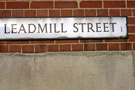 Street sign for Leadmill Street