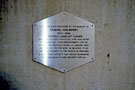 Plaque to Samuel Holberry (1814-1842), Sheffield chartist leader located at the Town Hall Extension (known as the Egg Box (Eggbox))