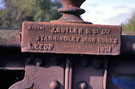 J. Butler and Co. Ltd, Staningley Iron Works, Leeds, 1921, Makers Plate on the Old Iron Bridge across the River Don