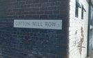 Cotton Mill Row Street Sign