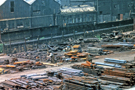 Elevated view of the steel stockyard and Samuel Osborn and Co. Ltd., Clyde Steel Works, merchants and manufacturers looking across the River Don 