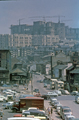 Wharf Street Goods Depot, Wharf Street looking towards Bernard Street Flats and Hyde Park Flats under construction in the background with Broad Street in the foregrond 