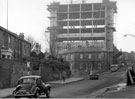 Glossop Road at junction with Durham Road, Construction of offices to be used by Husband and Co., Civil Engineers. Houses in front were named Nelson Terrace and were later demolished Glossop Road at junction with Durham Road, Construction of offices to be used by Husband and Co., Civil Engineers. Houses in front were named Nelson Terrace and were later demolished