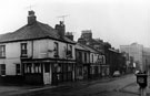 Broomhall Street and corner of Thomas Street, Broomhall Tavern on corner (Nos. 105-107), Albert Inn (No 113) and Viners Ltd., in distance