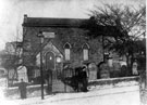 Wesleyan Chapel (built 1833), Wincobank Lane with Arthur Hearnshaw aged 8/9 years standing by the railings