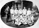 Patients and the Chaplain, 3rd Northern General Base Hospital, Broomhall, World War I