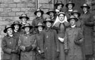 Ready for Off', Nurses before leaving for India, 3rd Northern General Base Hospital, Broomhall, World War I