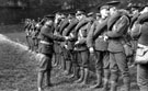 Distributing cigarettes before leaving the 3rd Northern General Base Hospital, Broomhall, World War I
