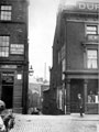 xchange Lane from Exchange Street, 1913-1914, Nos. 51 - 53 Exchange Street, Durham Ox public house (right)