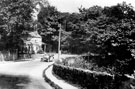View: y00415 Junction of Hathersage Road and Ecclesall Road South at Whirlow Bridge, Whirlow Bridge Inn, in background