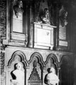 Memorials in the Choir of Sheffield Cathedral, including bust of Rev. James Wilkinson, centre top, the first work executed in marble by Francis Chantrey