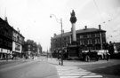 Crimean Monument, Moorhead, looking towards Pinstone Street, Nelson Hotel