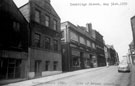 Cambridge Street, Old Bethel Chapel Sunday School, left and George Binns Ltd., outfitters