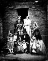 View: y00523 Hayball family, from a Collodian negative by Arthur Hayball, photographed on the backsteps of 50 (later 112) Hanover Street (one of the earliest Sheffield photographs)